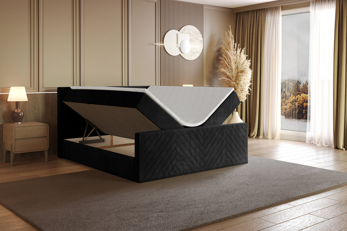 Łóżko boxspring VEXA-Z welur