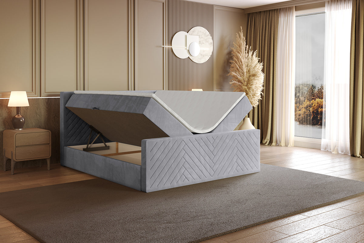 Łóżko boxspring VEXA-Z welur