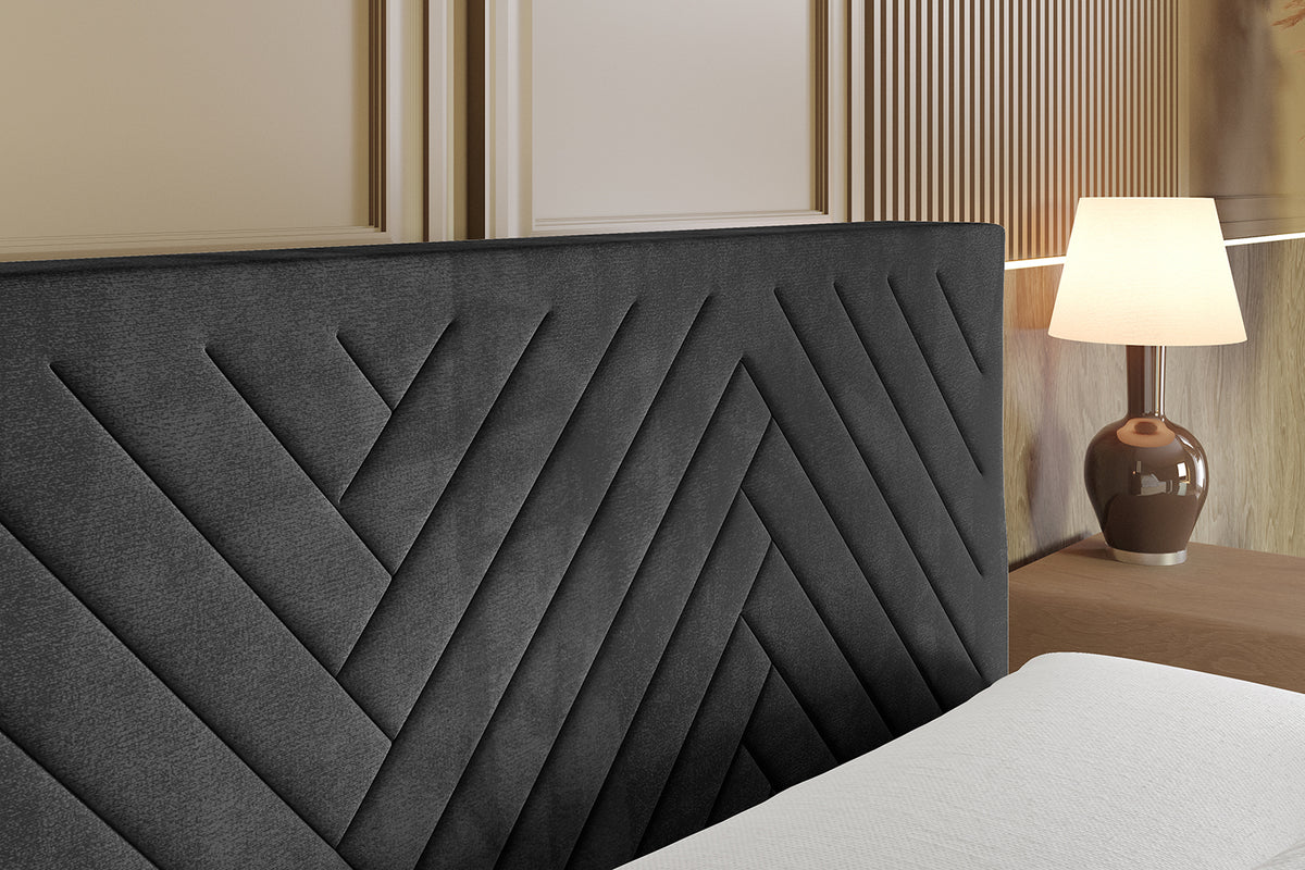 Łóżko boxspring VEXA-Z welur