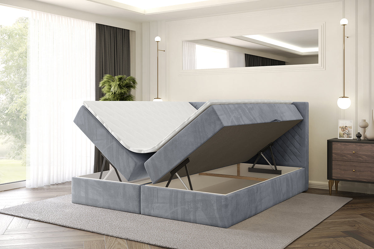 Łóżko boxspring VEXA welur