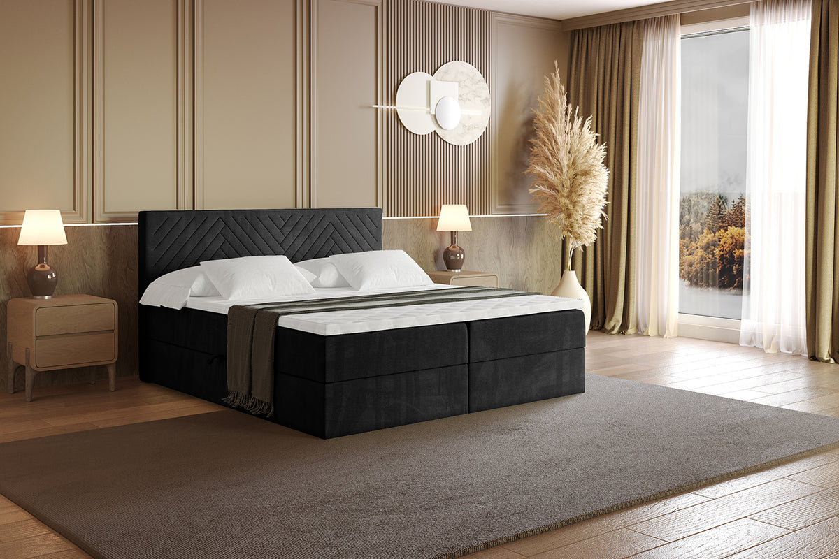 Łóżko boxspring VEXA welur