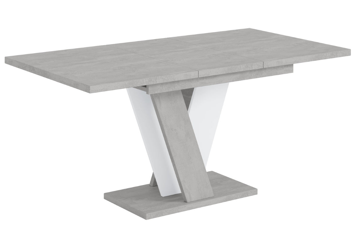 Stół do jadalni INEY, Beton K350/Biały