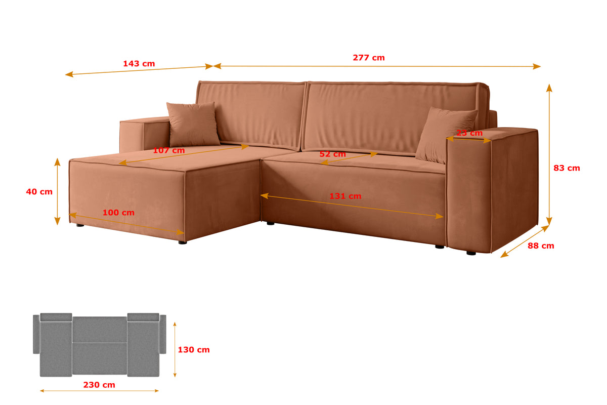 Ecksofa CELTIC-XL Samt