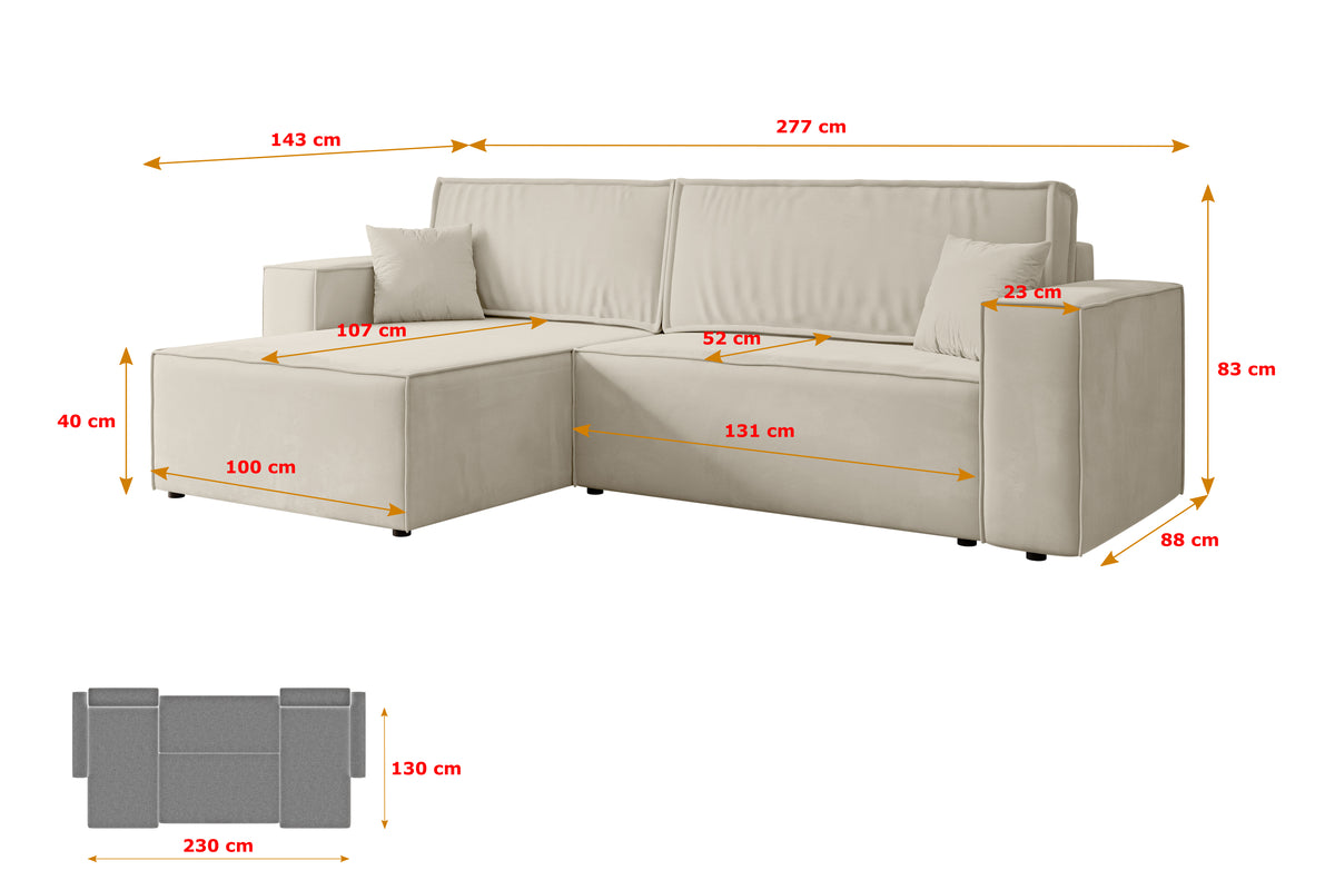 Ecksofa CELTIC-XL Samt