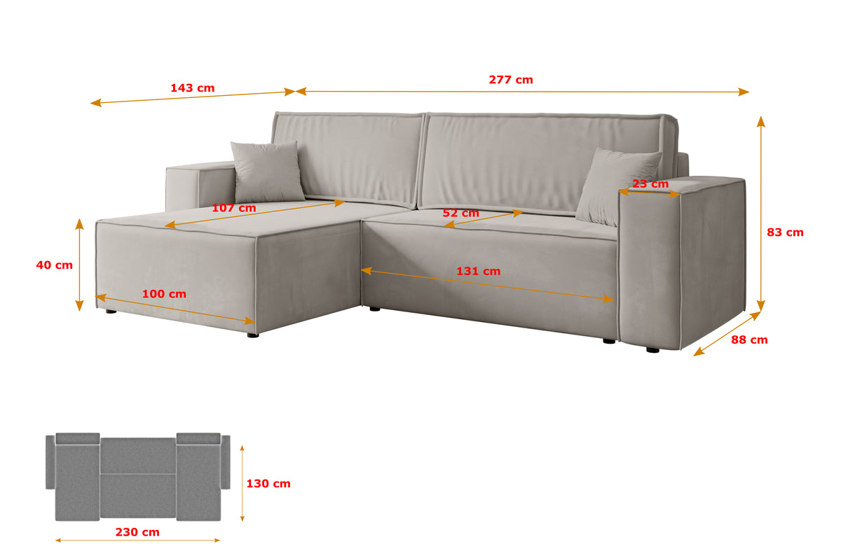 Ecksofa CELTIC-XL Samt