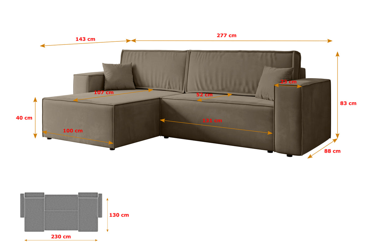 Ecksofa CELTIC-XL Samt