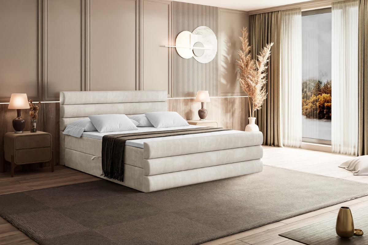 Łóżko boxspring CELESTIA-Z welur