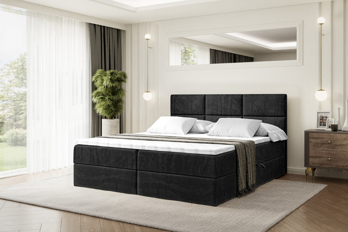 Łóżko boxspring OHIO welur