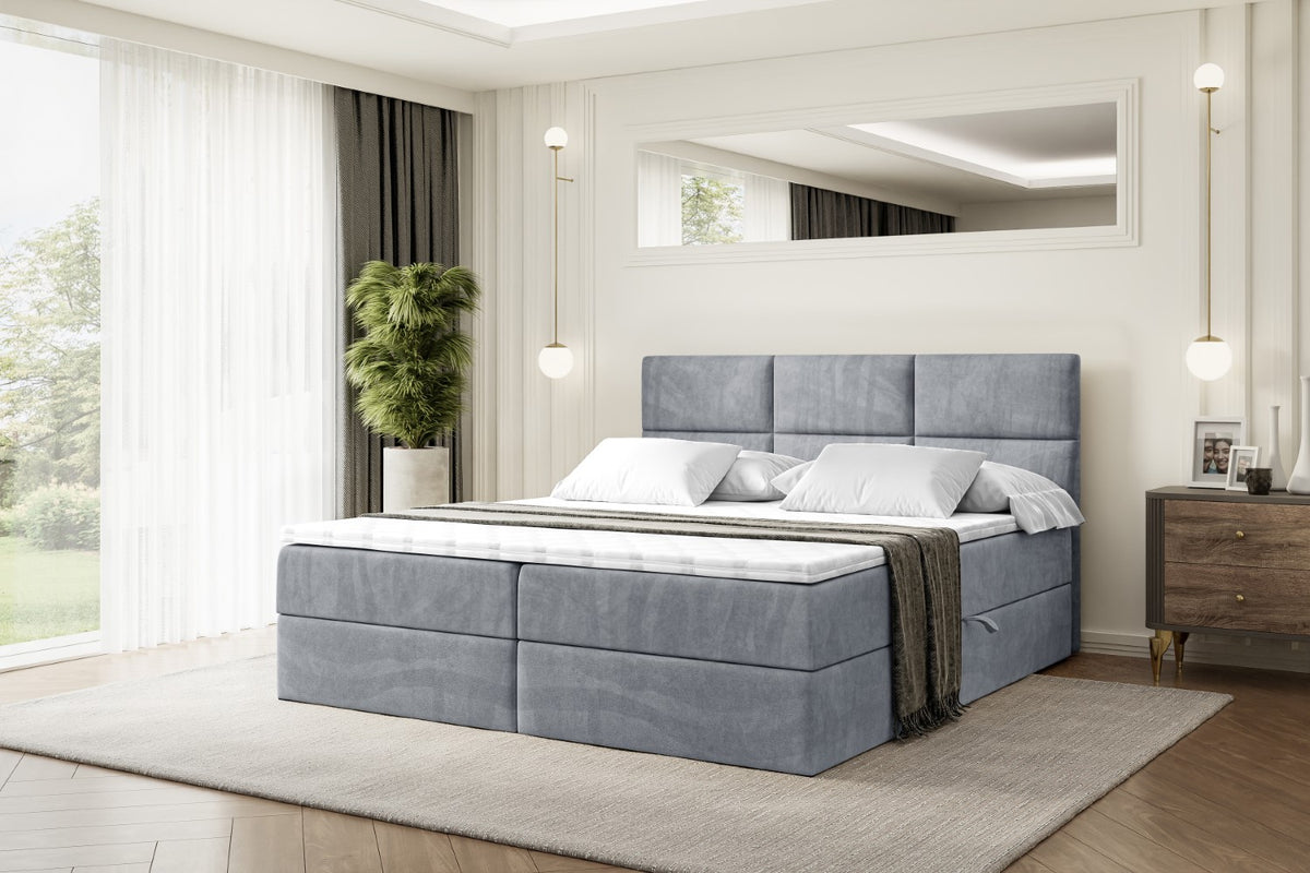 Łóżko boxspring OHIO welur