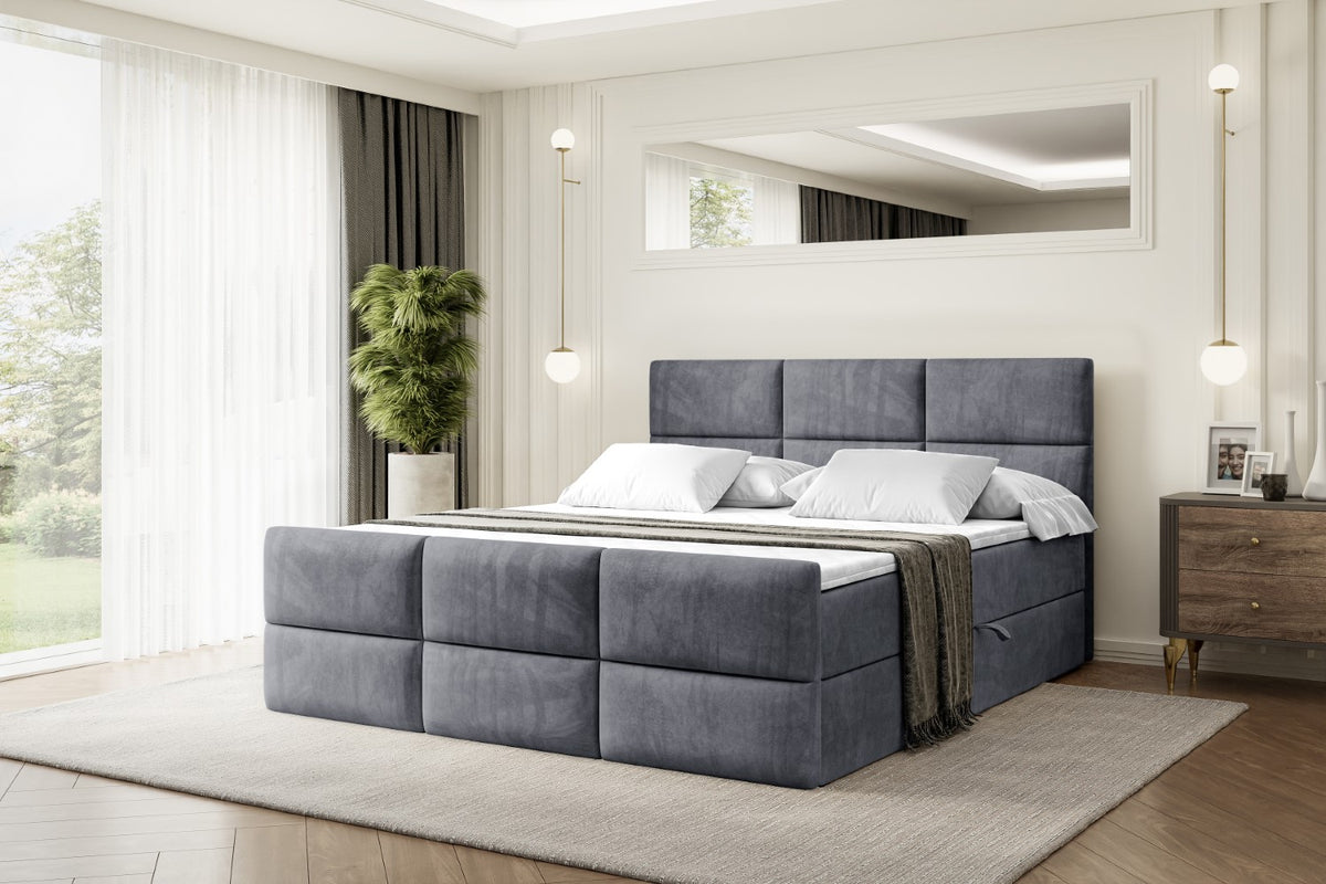 Łóżko boxspring OHIO-Z welur