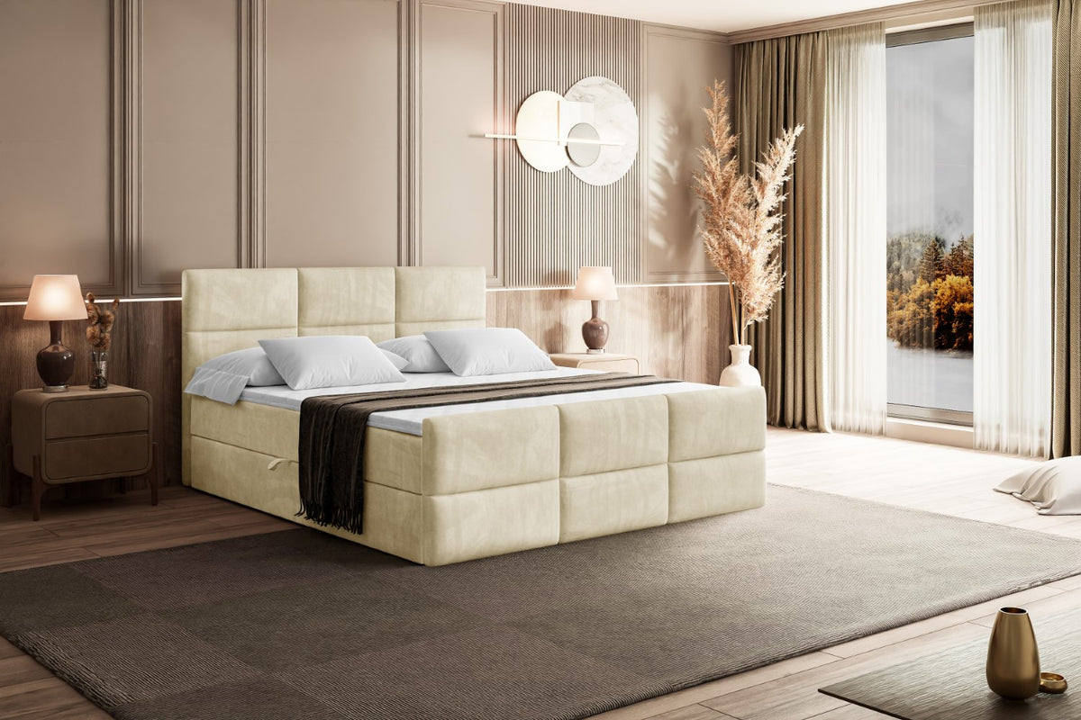 Łóżko boxspring OHIO-Z welur