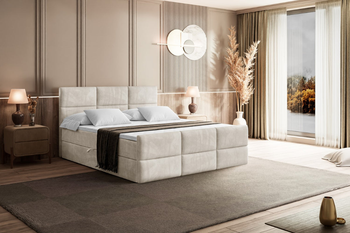 Łóżko boxspring OHIO-Z welur