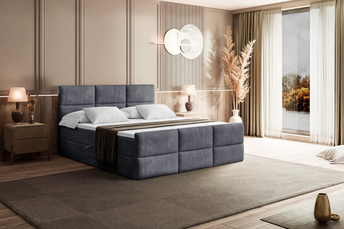 Łóżko boxspring OHIO-Z welur