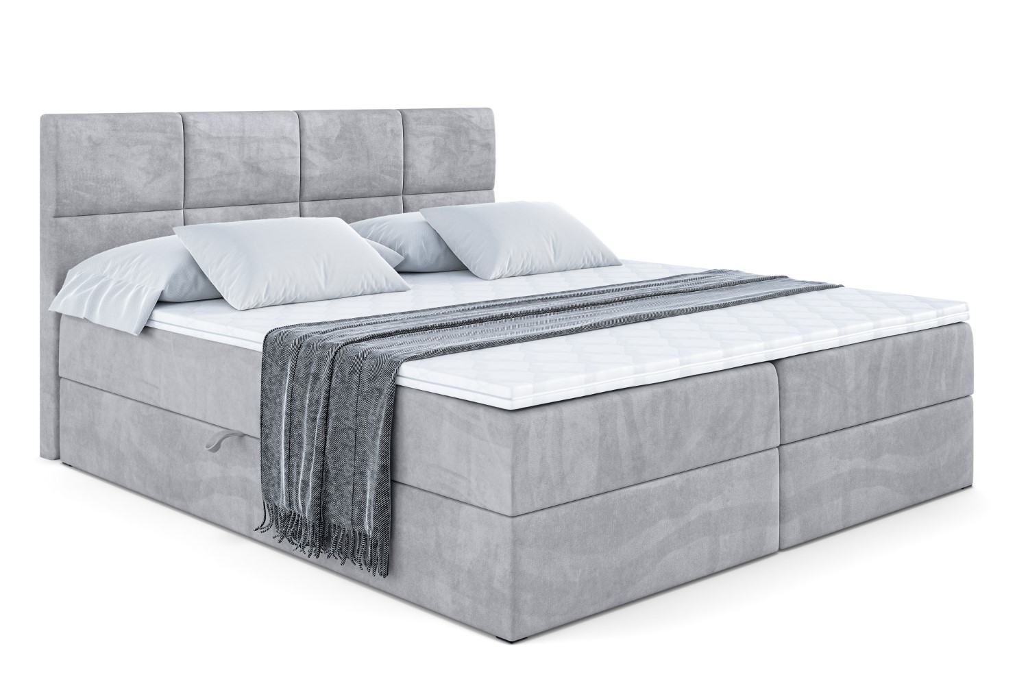 Boxbett ARDENI 120x200 cm Hellgrau - Monolith 84