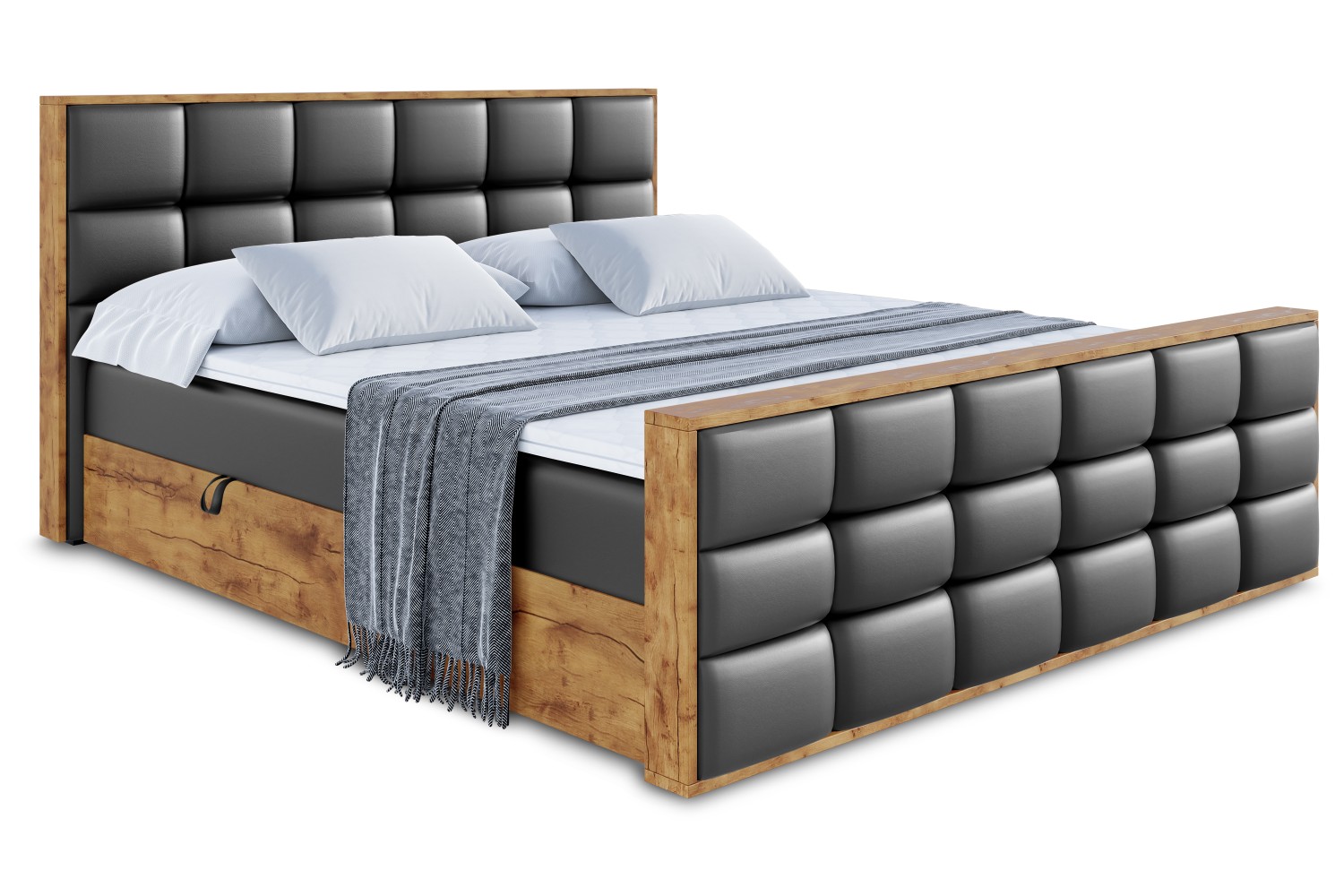 Boxbett LOLLI2-Z 120x200 cm Schwarz - Soft 11