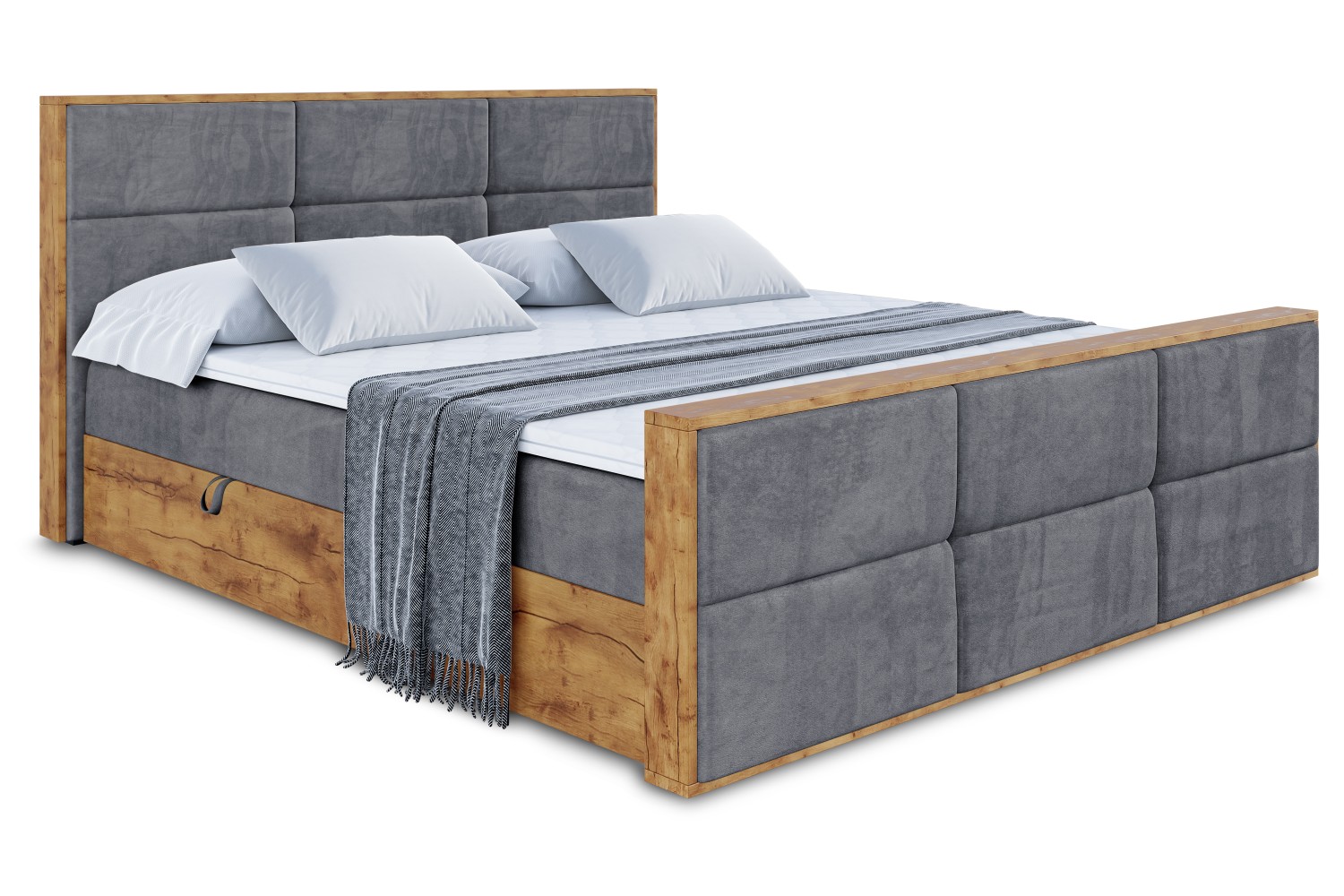 Boxbett LOLLI1-Z 120x200 cm Dunkelgrau - Casablanca 2315