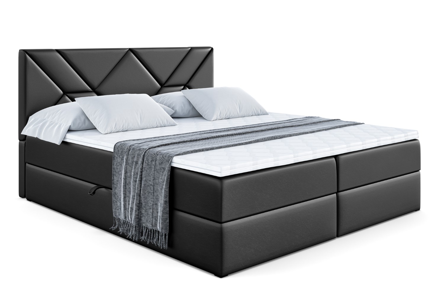 Boxbett BARWA 120x200 cm Schwarz - Soft 11
