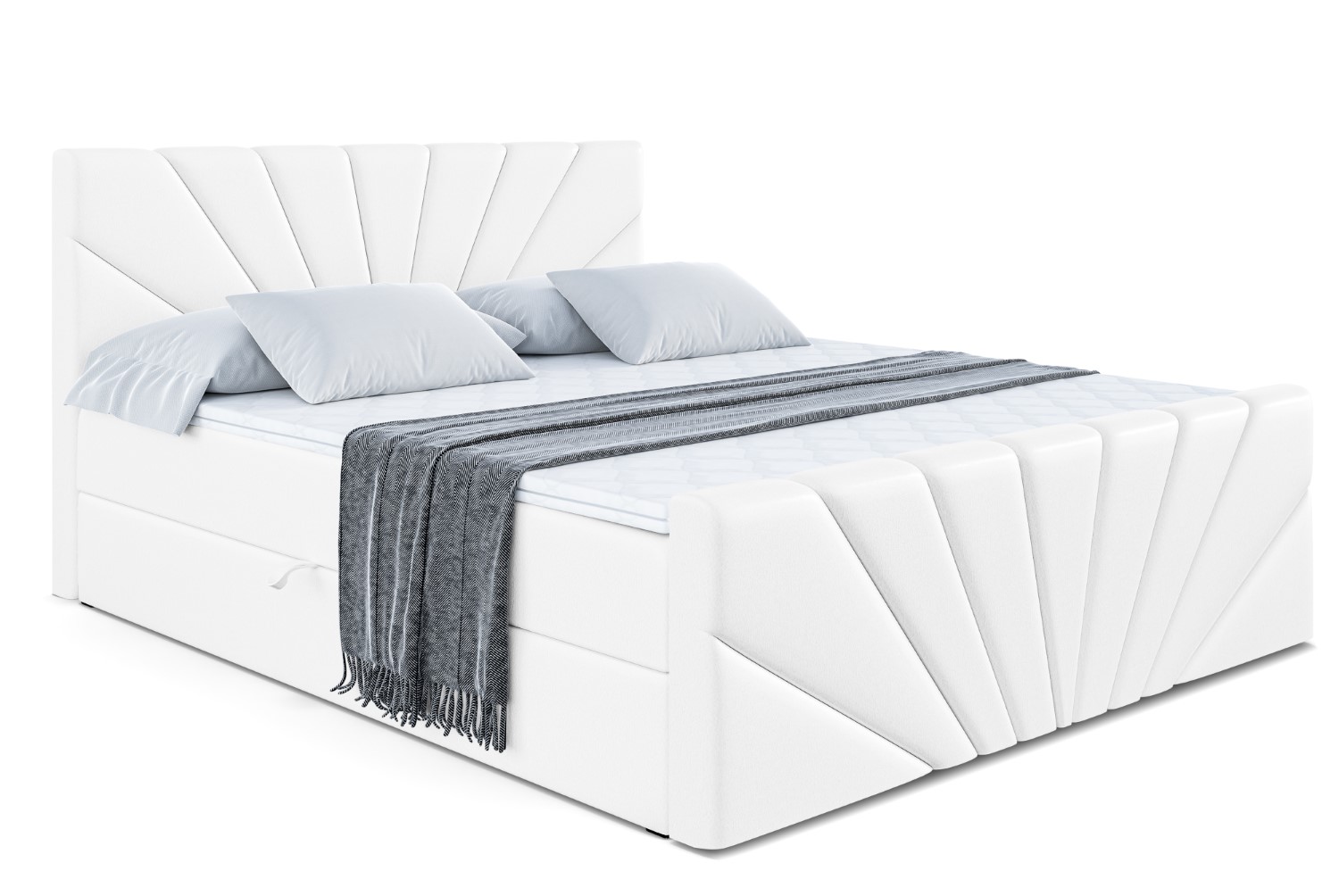 Boxbett MILTIO-Z 120x200 cm Weiß - Soft 17