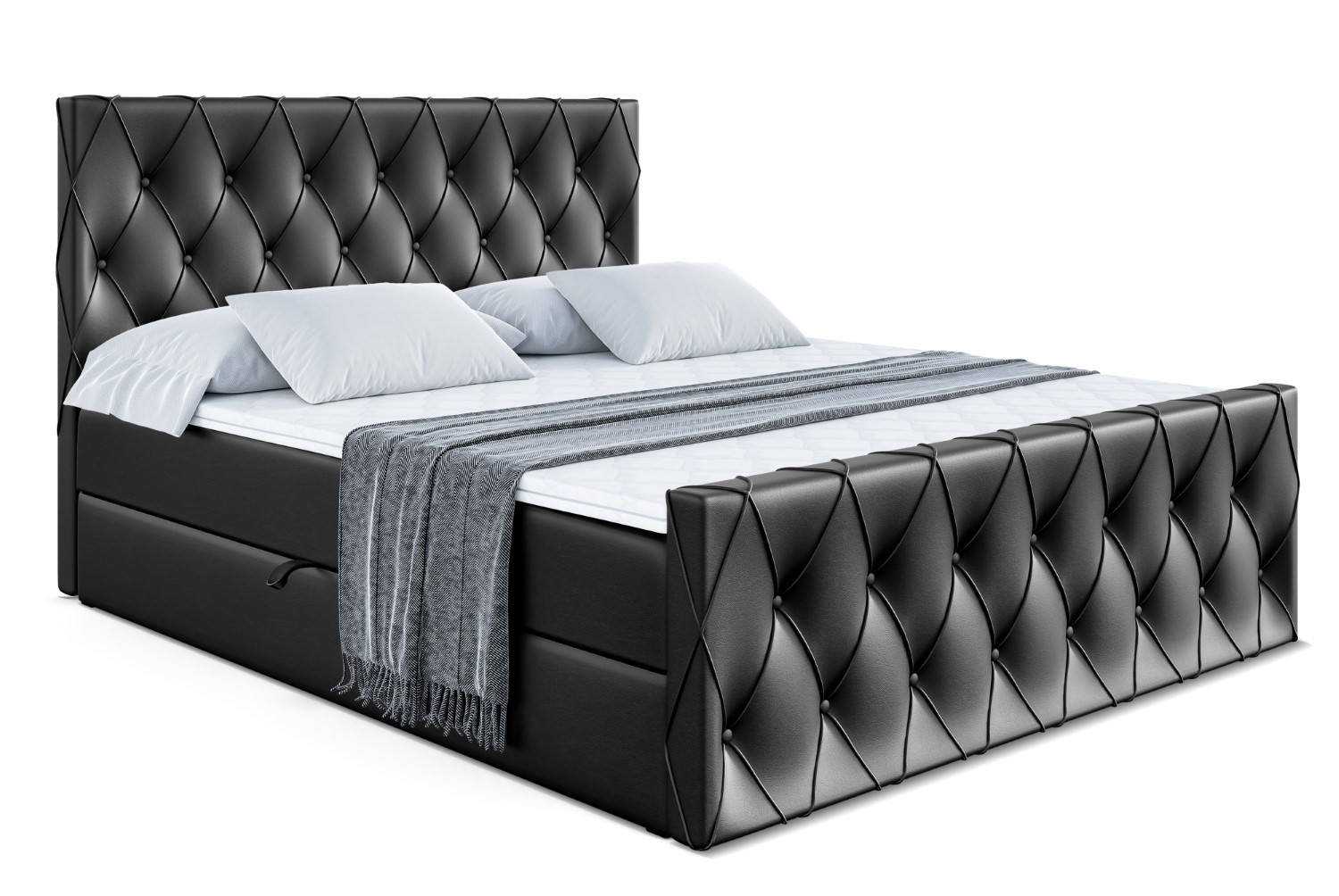 Boxbett AMAY 120x200 cm Schwarz - Soft 11
