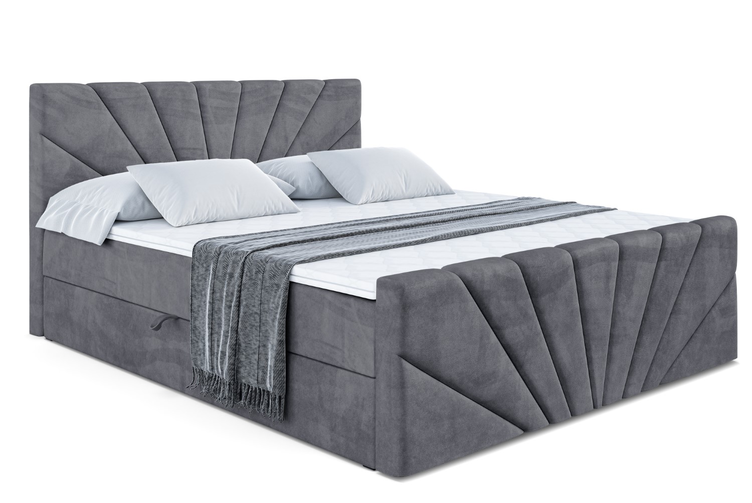 Boxbett MILTIO-Z 120x200 cm Dunkelgrau - Casablanca 2315