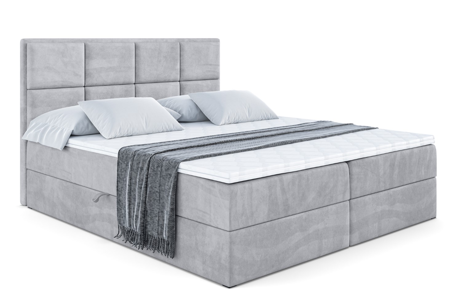 Boxbett NOVA 120x200 cm Hellgrau - Monolith 84