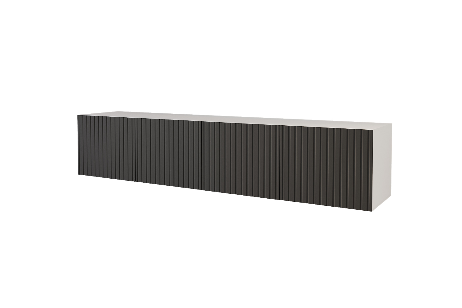 Lowboard KITO 2 x 100 cm Weiß und Schwarz