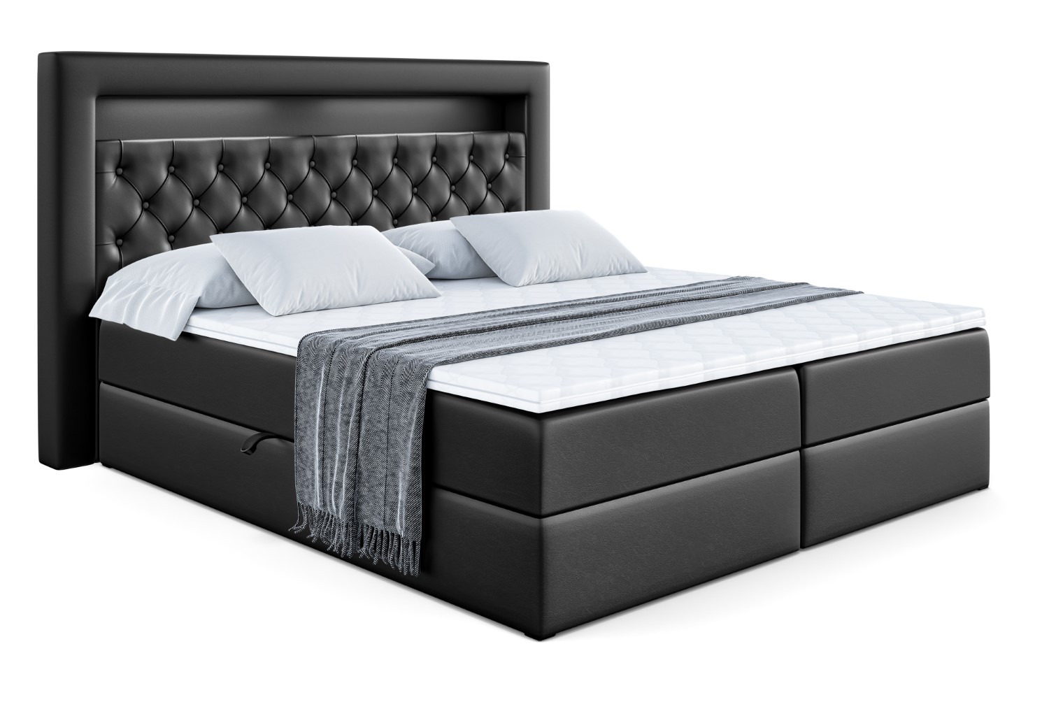 Boxbett NOEL GOLD 120x200 cm Schwarz - Soft 11