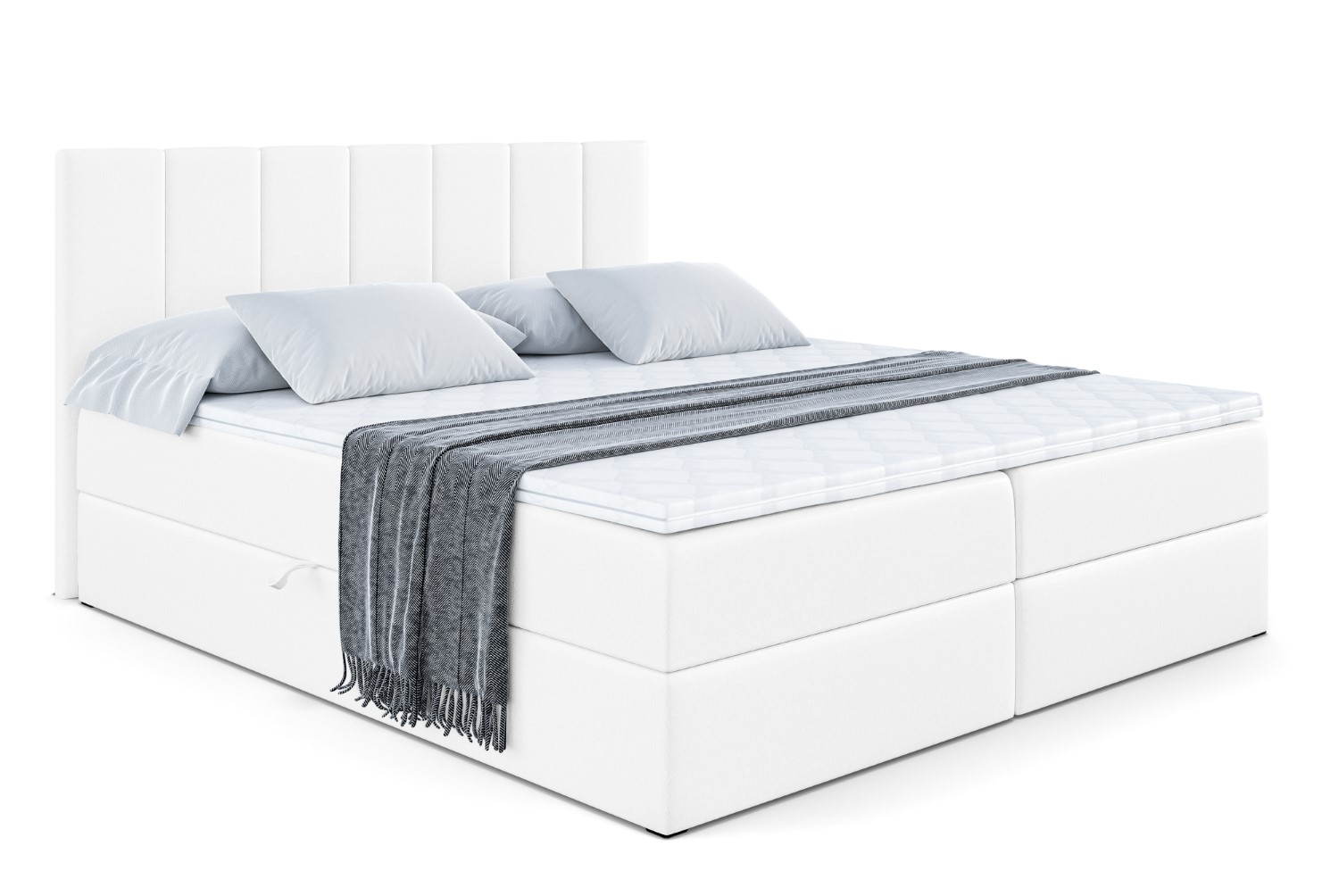 Boxbett MOETI 120x200 cm Weiß - Soft 17