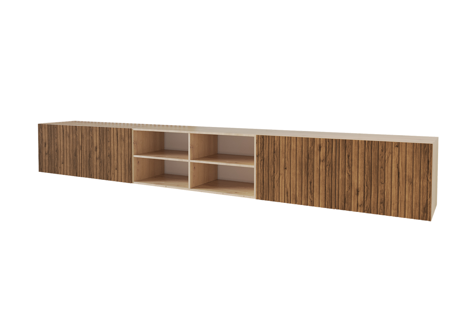 Lowboard KITO 4 offen 3 x 100 cm Artisan und Katania