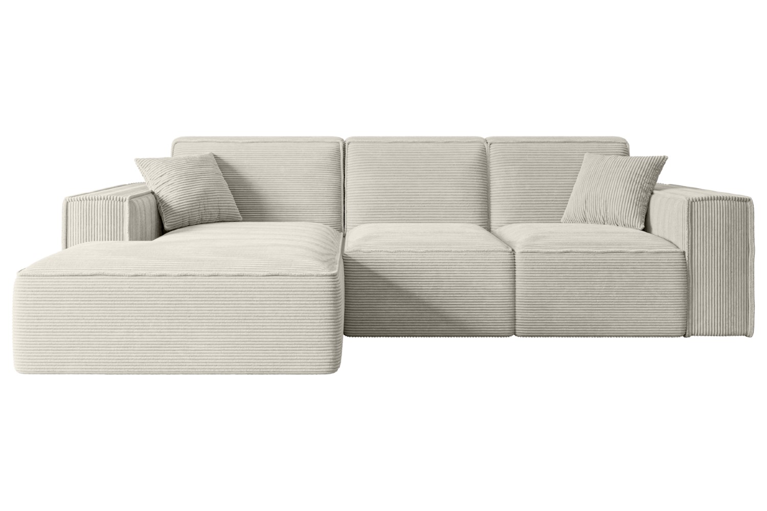Ecksofa SERRA-L Cremeweiß - Poso 100