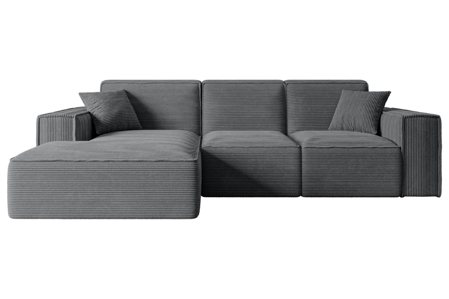 Ecksofa SERRA-L Dunkelgrau - Poso 115