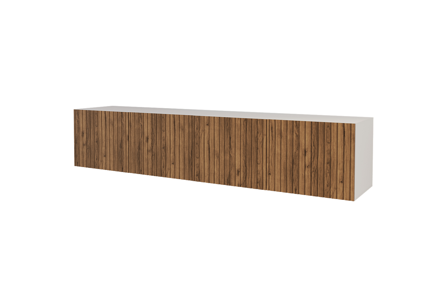 Lowboard KITO 2 x 100 cm Weiß und Katania