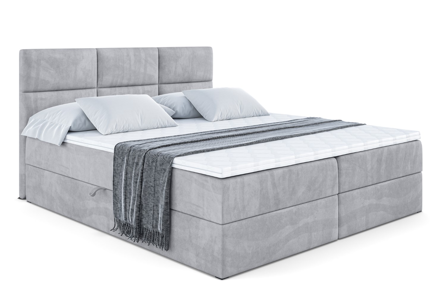 Boxbett OHIO 120x200 cm Hellgrau - Monolith 84