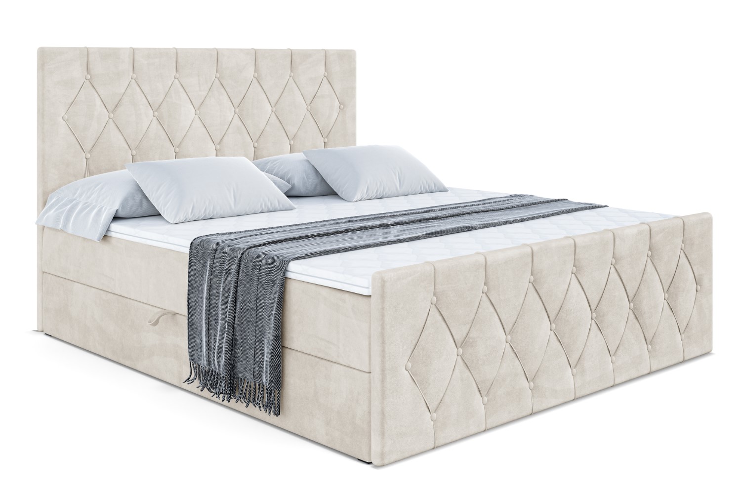 Boxbett VELANTO 120x200 cm Schwarz - Casablanca 2316