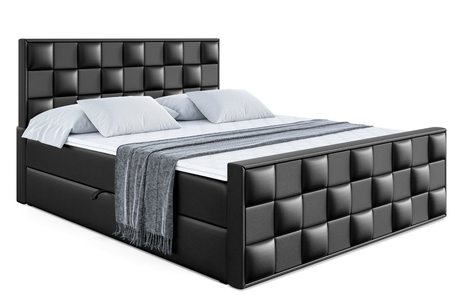 Boxbett ZAFIRA 120x200 cm Schwarz - Soft 11