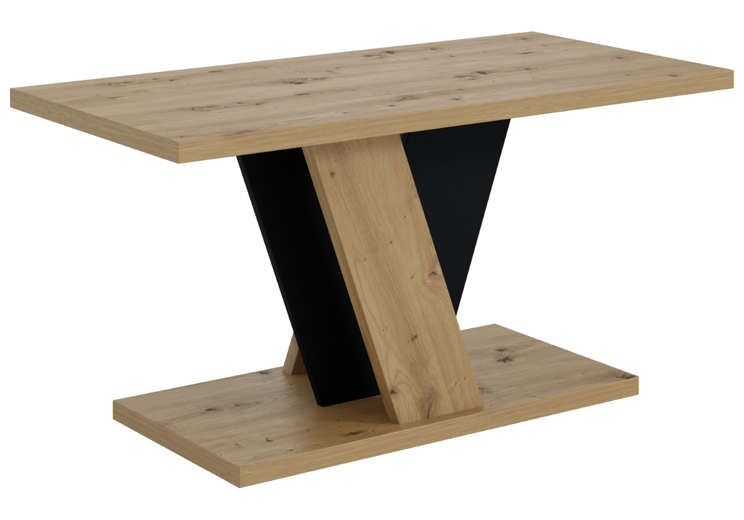 Couchtische INEY Artisan Eiche Optik / Schwarz