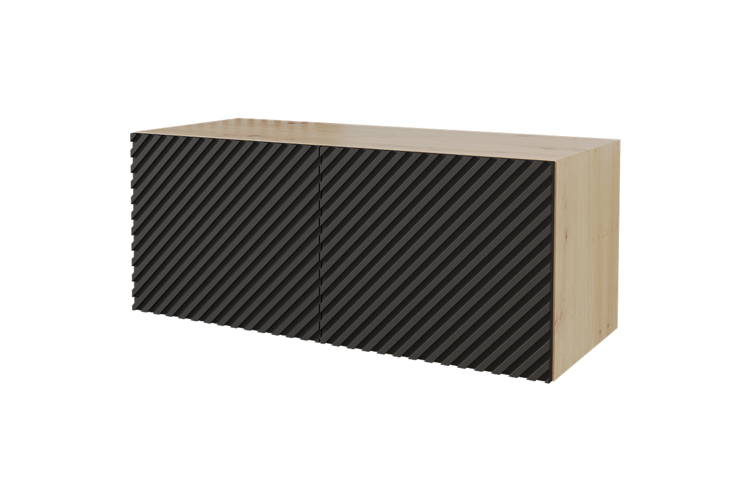 Lowboard ZENO 100 cm Artisan und Schwarz