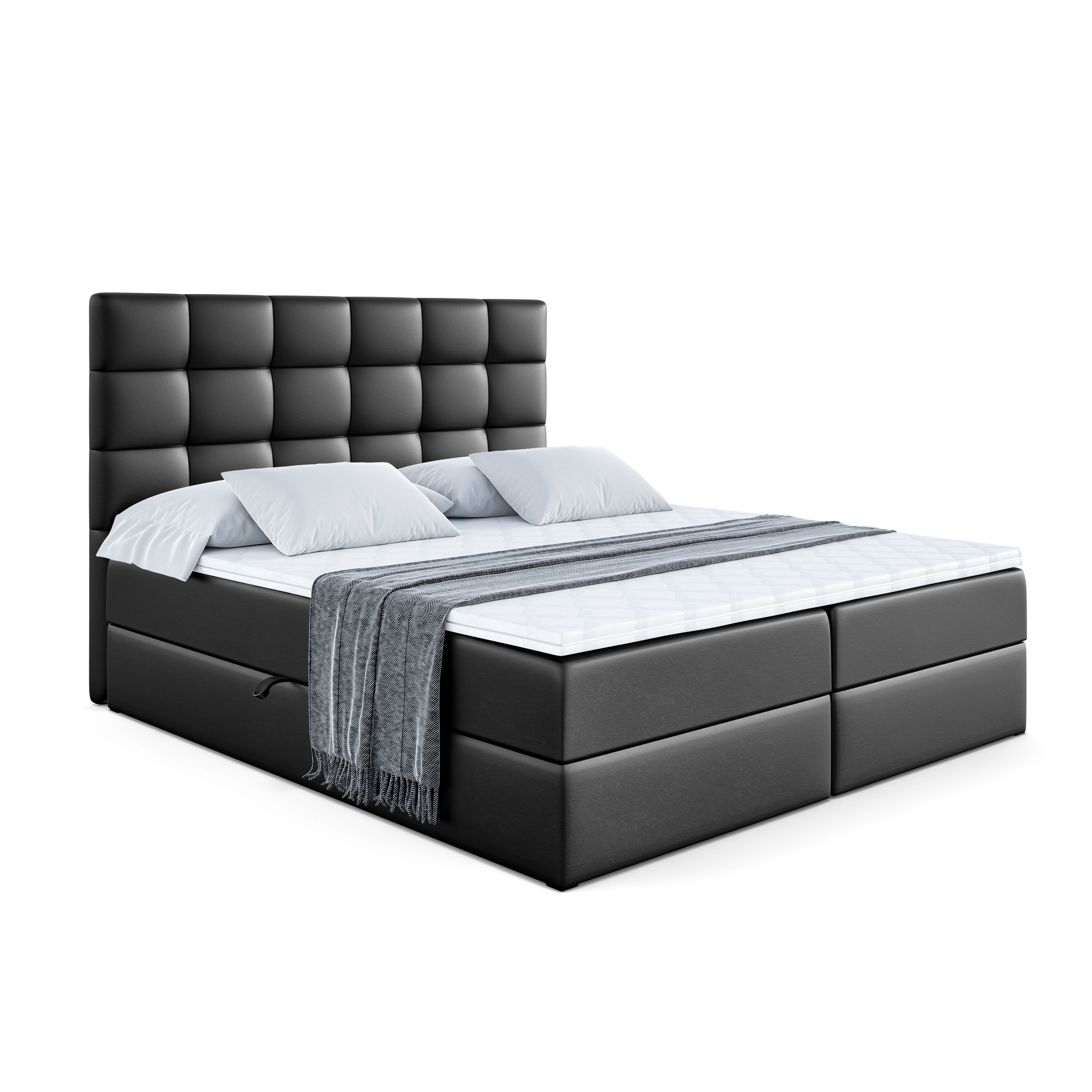 Boxbett BRUGO 120x200 cm Schwarz - Soft 11