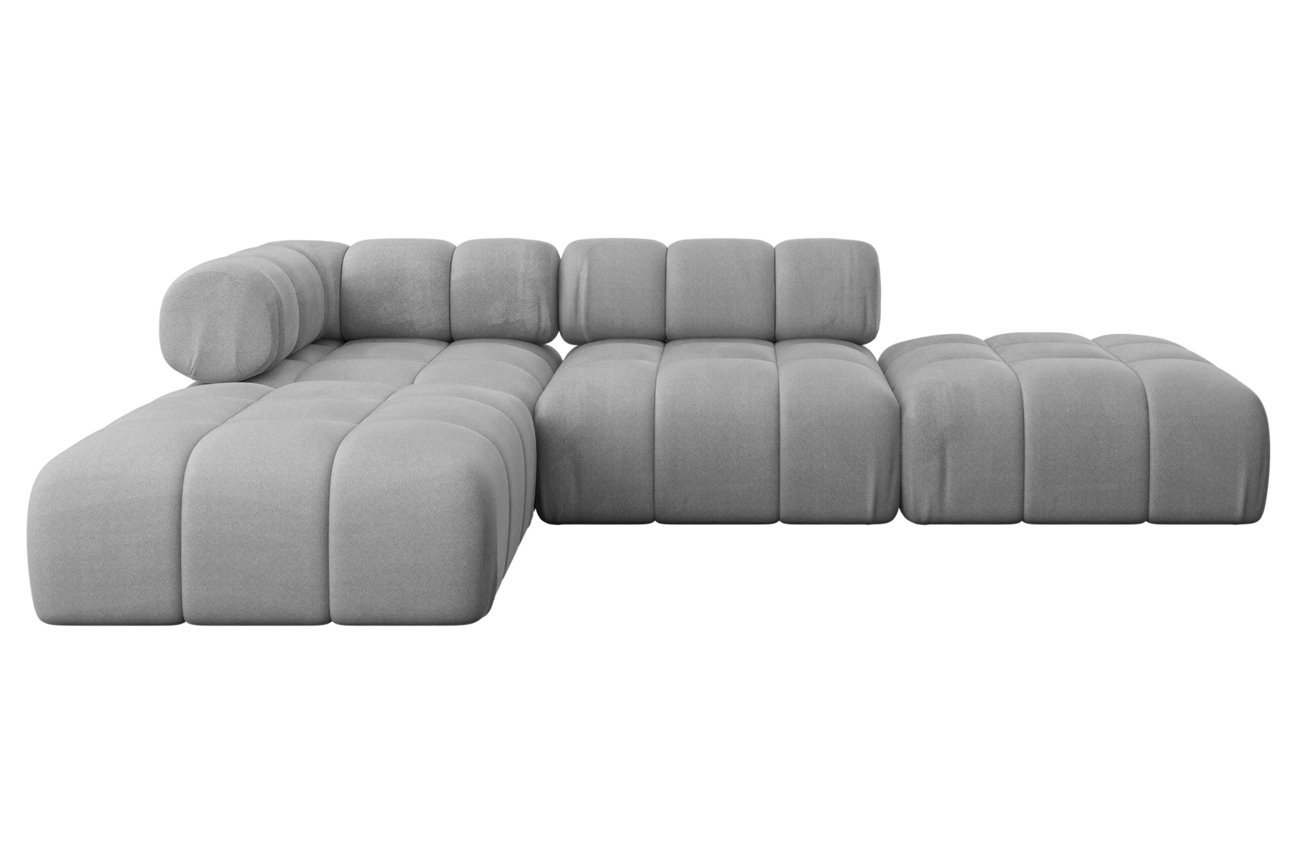 Ecksofa Kerru-L1 Hellgrau - Monolith 84