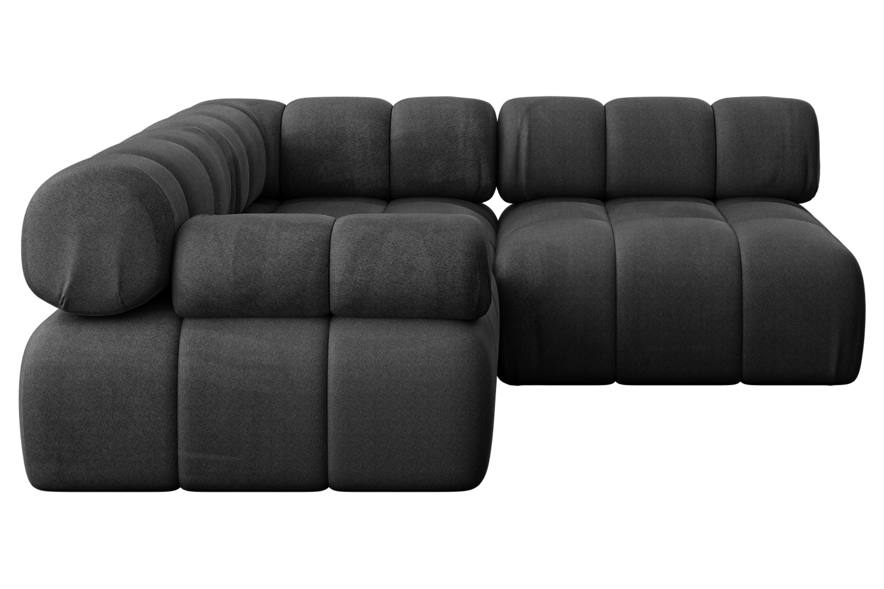 Ecksofa Mende-L1 Schwarz - Monolith 95
