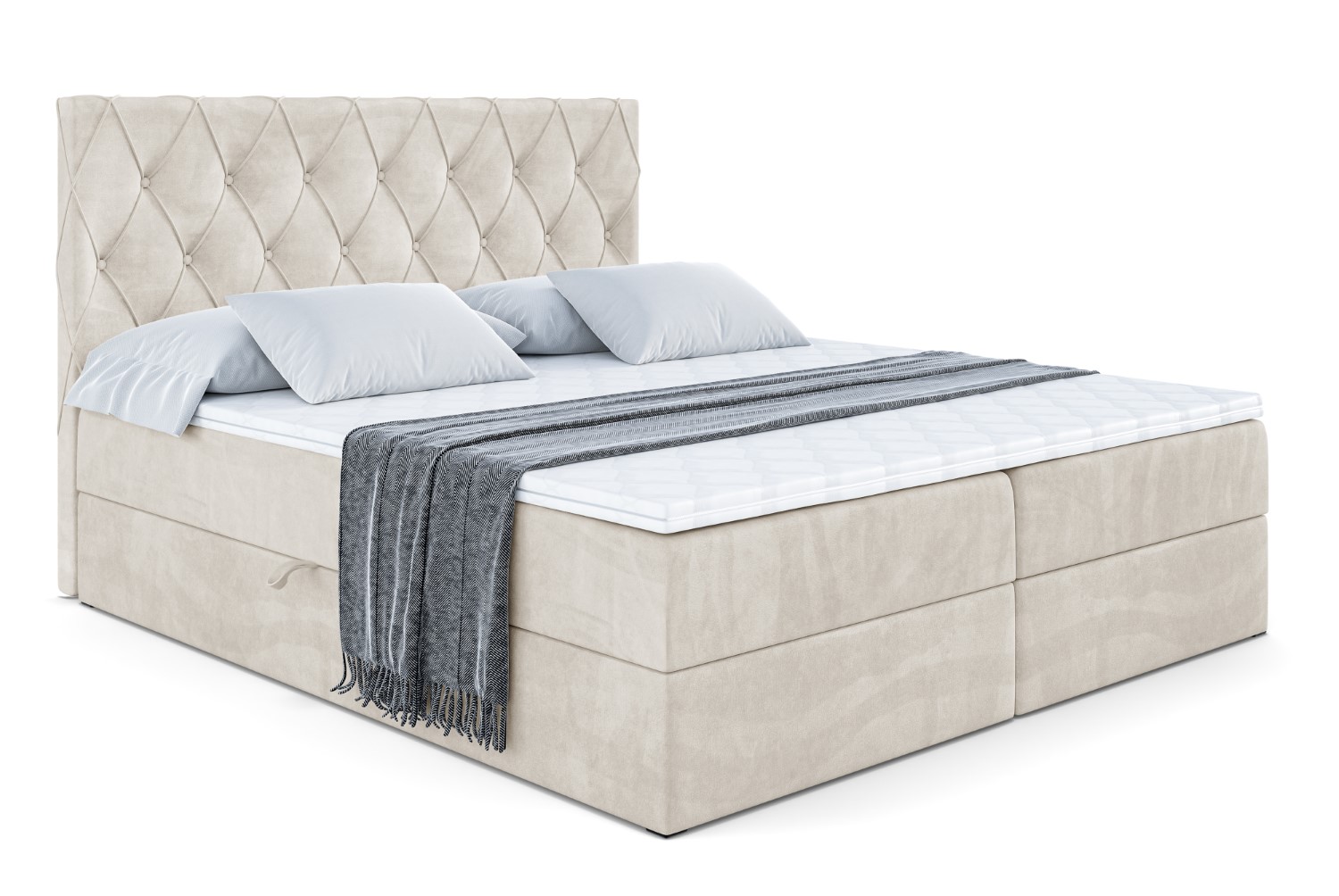 Boxbett AMAY-BZ 120x200 cm Dunkelgrau - Casablanca 2315