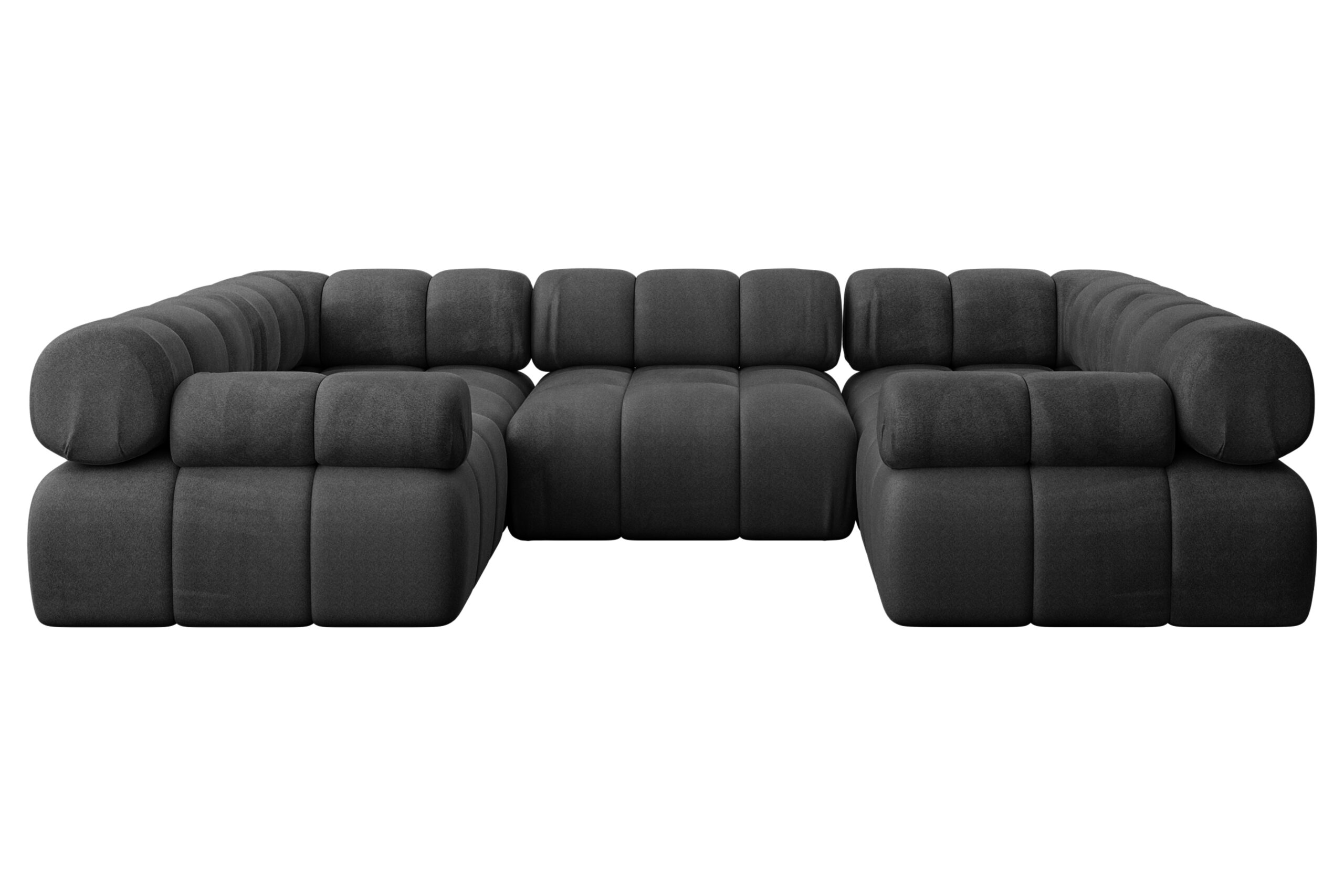 Wohnlandschaft Birno-U1 Schwarz - Monolith 95