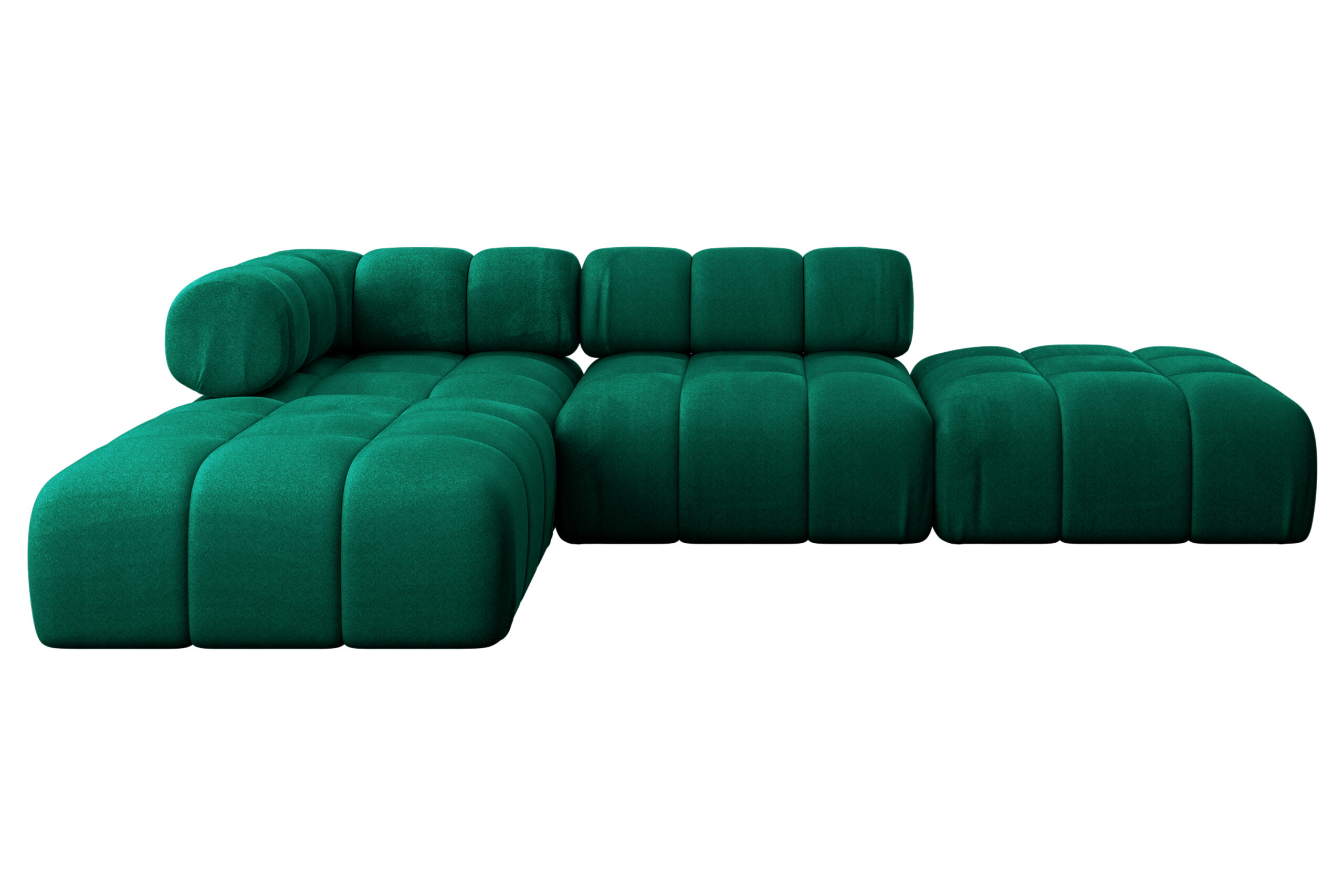 Ecksofa Kerru-L1 Dunkelgrün - Monolith 37