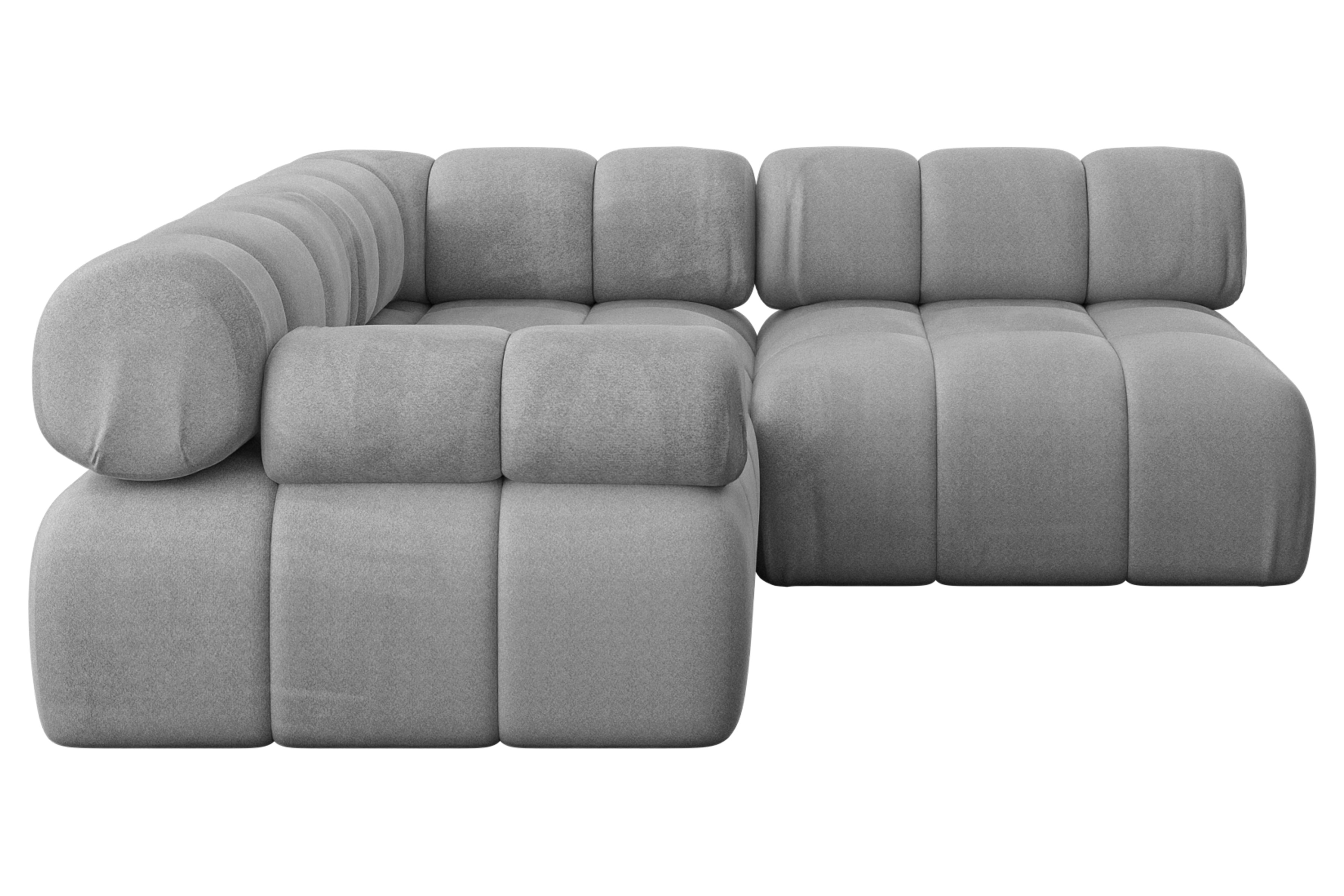 Ecksofa Mende-L1 Hellgrau - Monolith 84