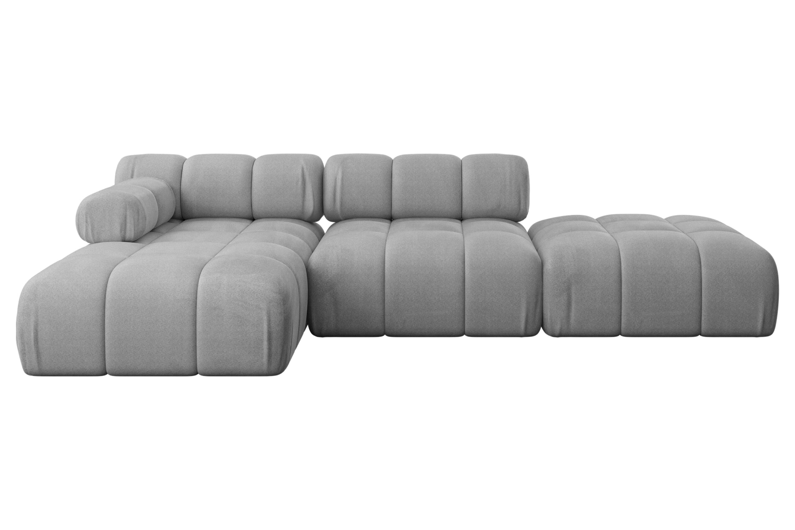 Ecksofa Lizur-L1 Hellgrau - Monolith 84