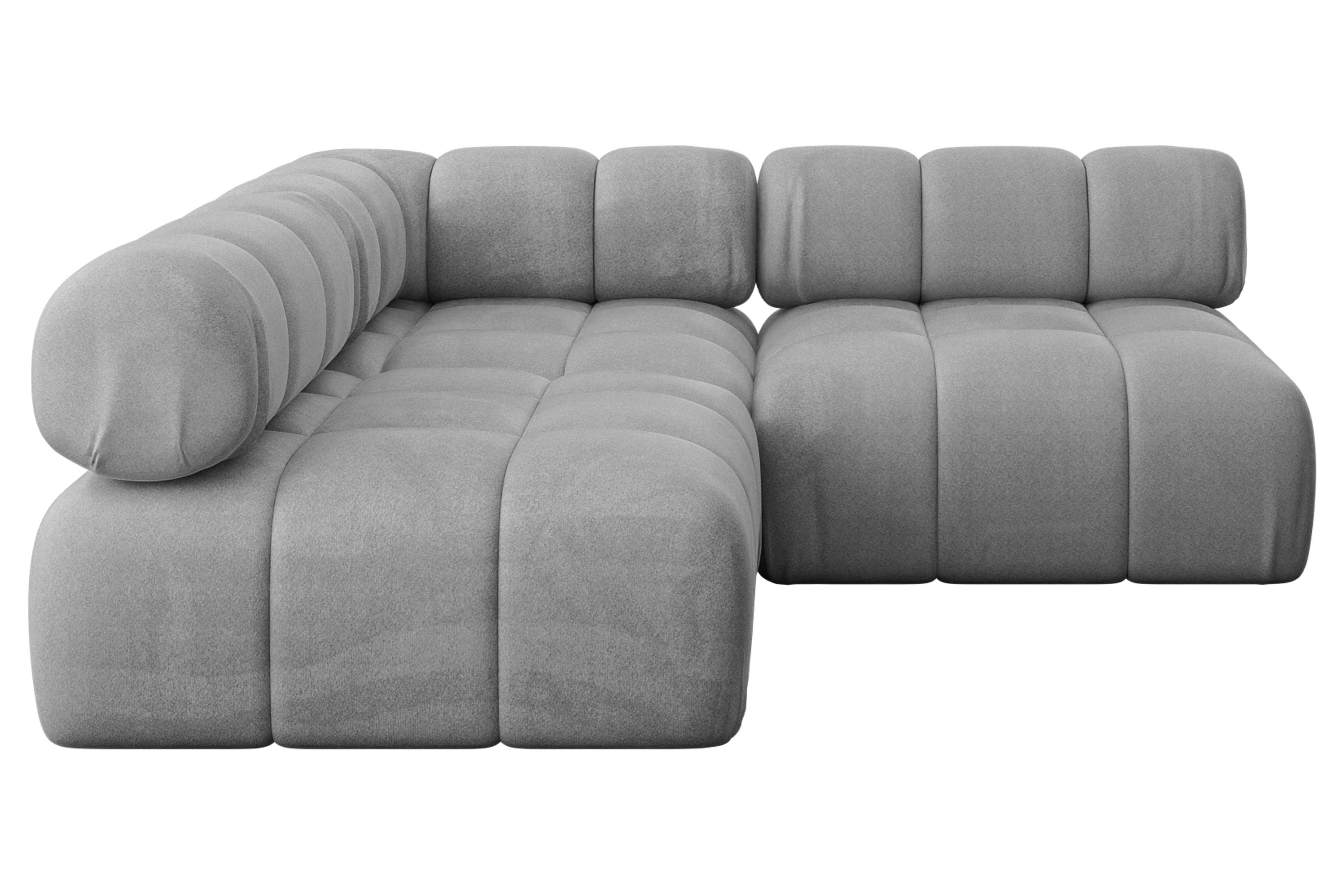 Ecksofa Samaro-L1 Hellgrau - Monolith 84