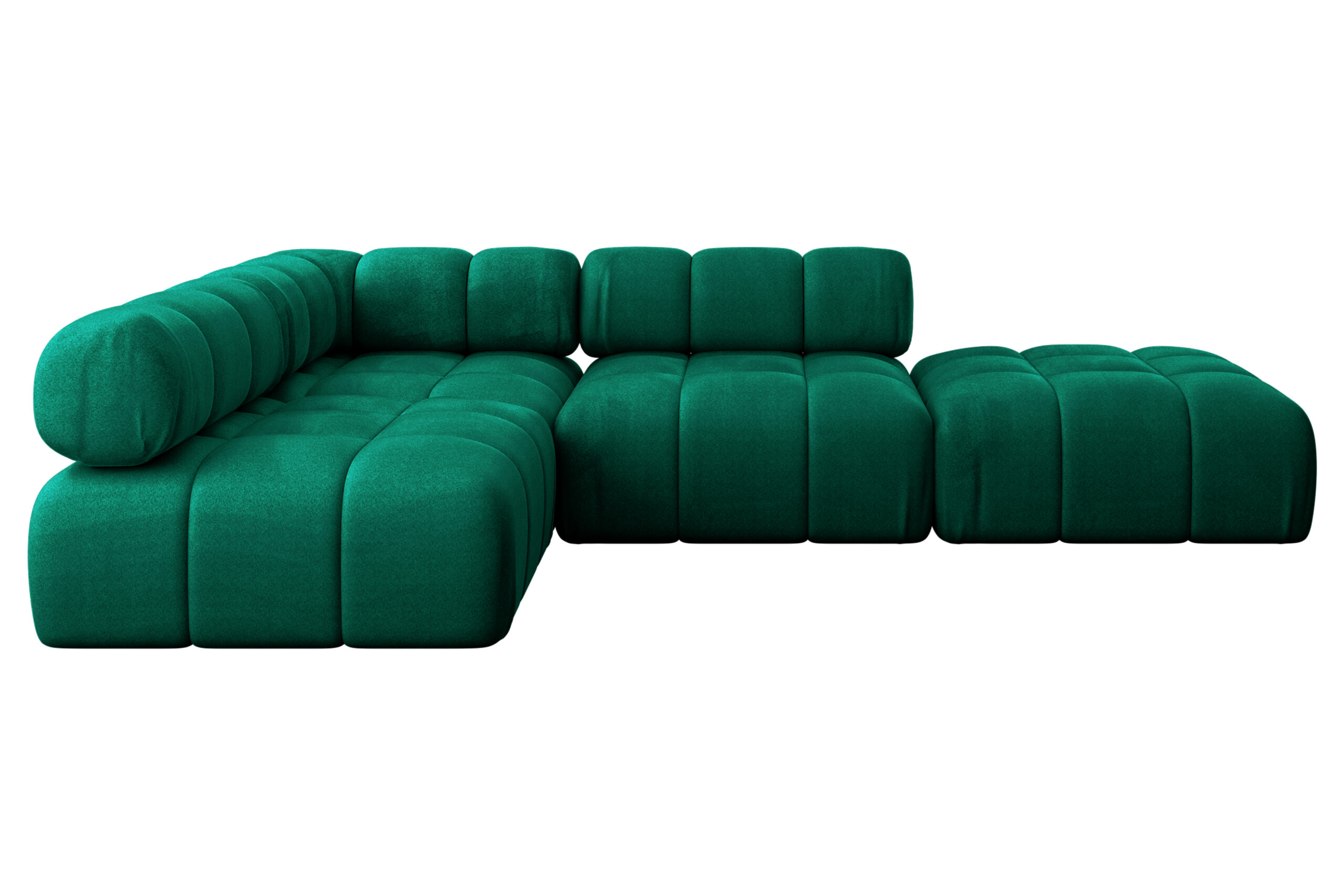 Ecksofa Favio-L1 Dunkelgrün - Monolith 37