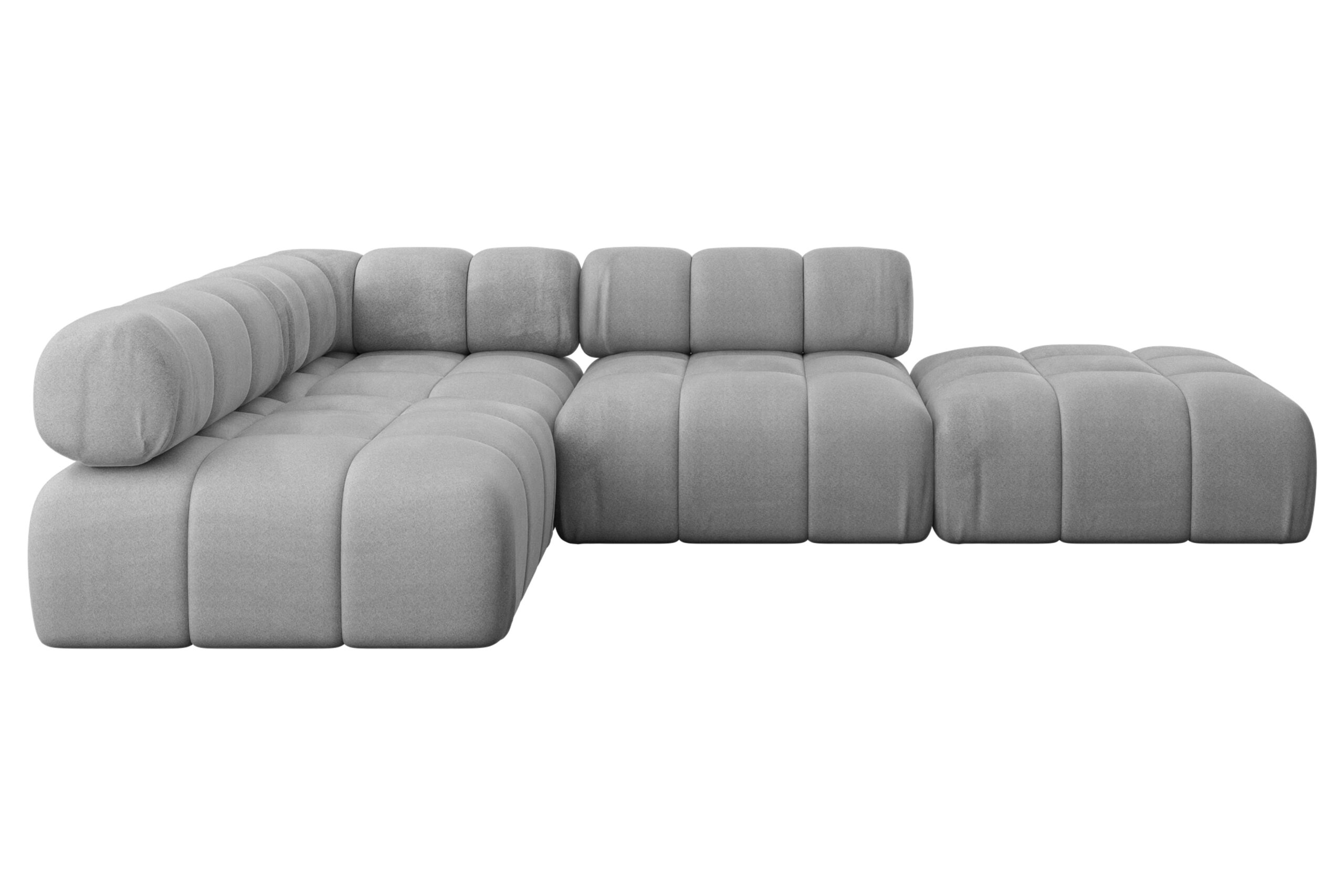 Ecksofa Favio-L1 Hellgrau - Monolith 84