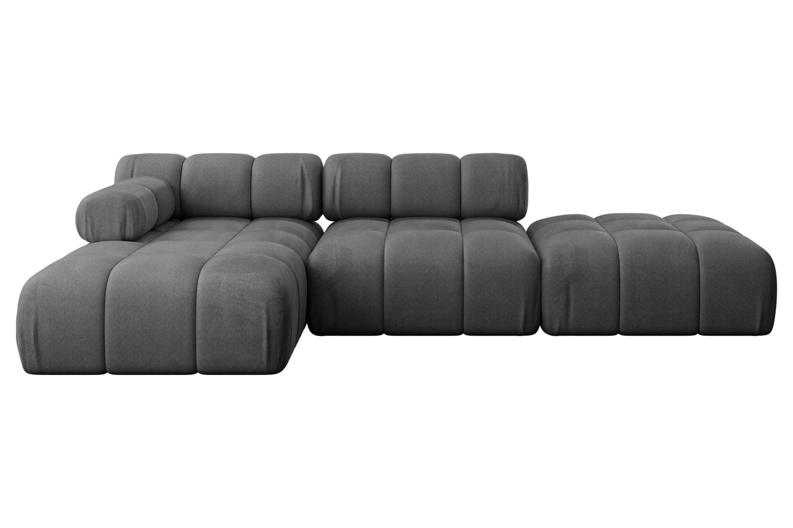 Ecksofa Lizur-L1 Dunkelgrau - Monolith 92