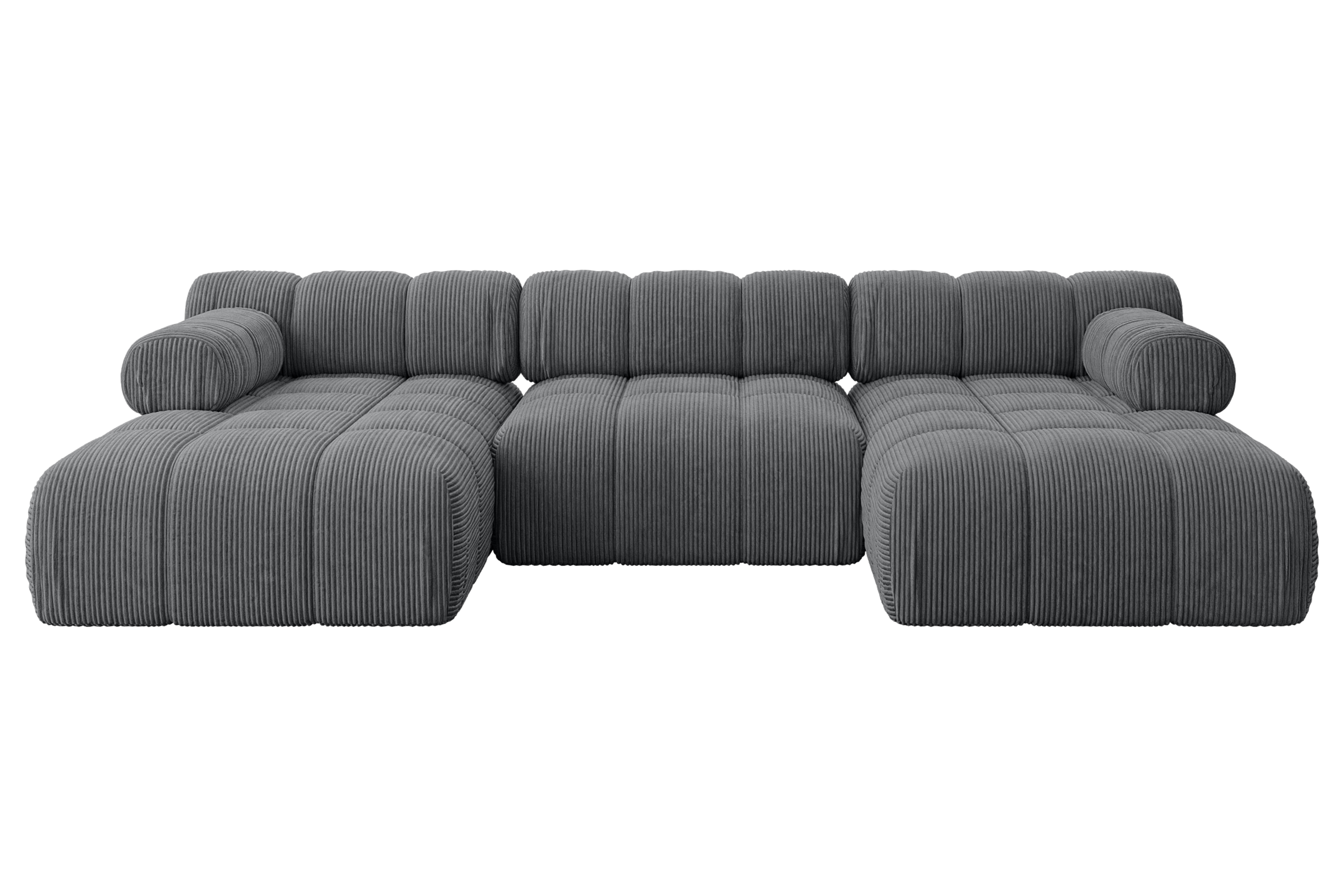 Wohnlandschaft Tesso-U1 Dunkelgrau - Poso 115